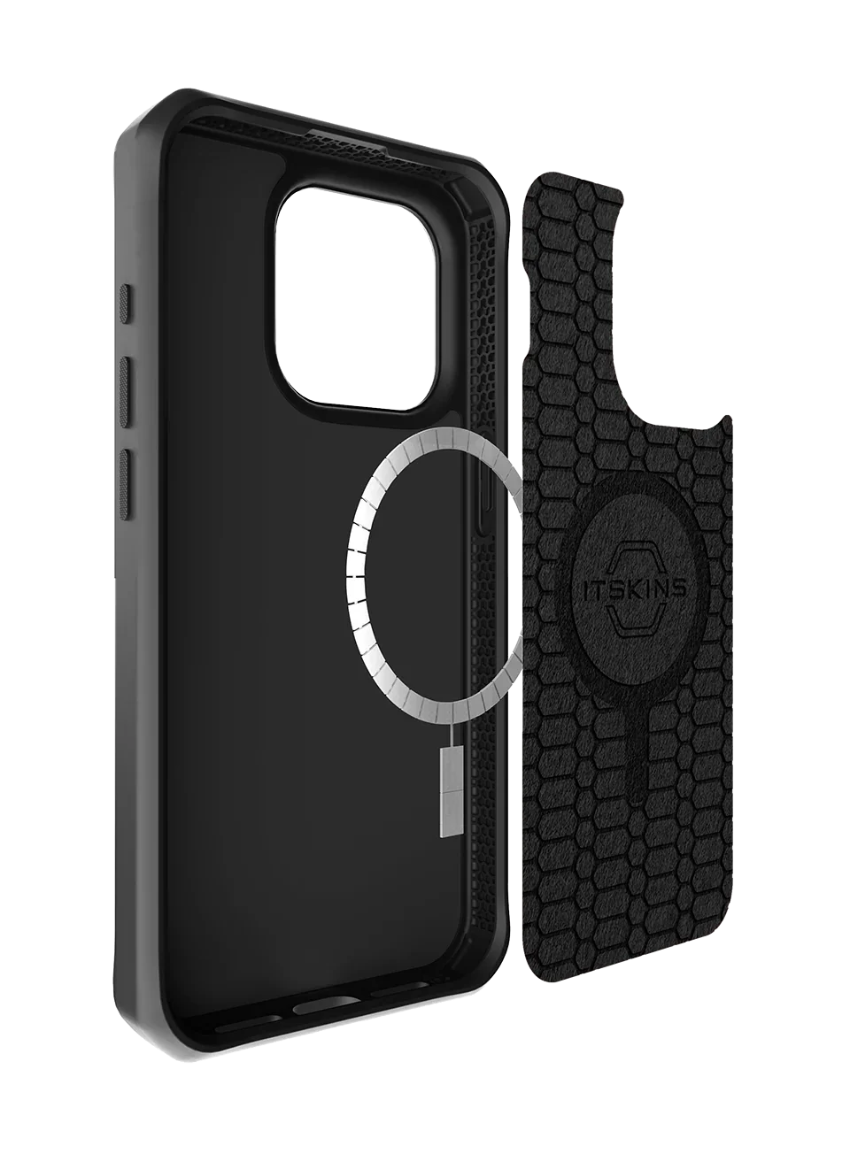 iPhone 15 Pro Itskins Ballistic Carbon Magsafe Case - Black