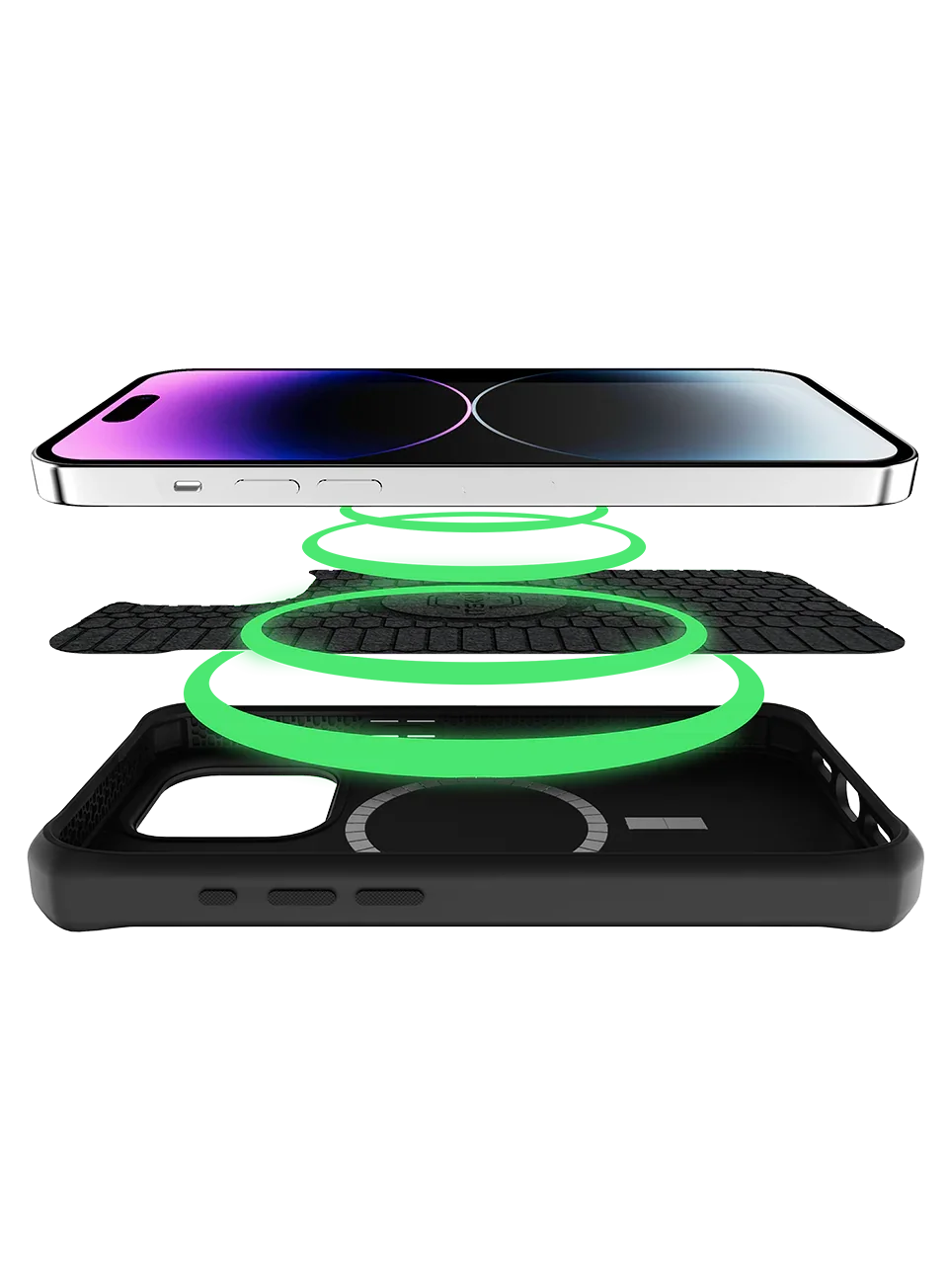 iPhone 15 Pro Itskins Ballistic Carbon Magsafe Case - Black