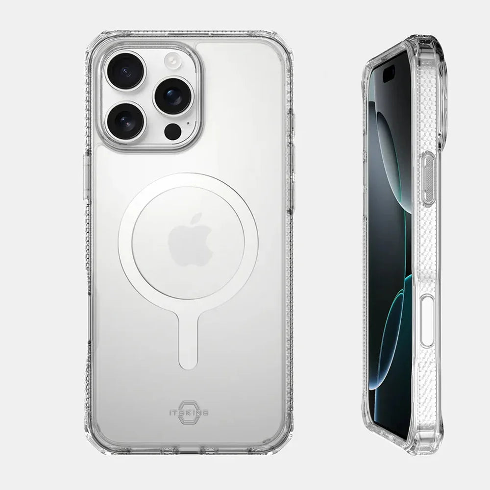 iPhone 16 Pro Max Itskins Hybrid Clear Touch Magsafe Case - Transparent