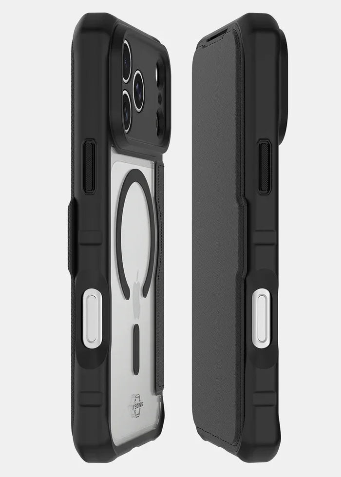 iPhone 17 Pro Max, Itskins Hybrid Folio Magsafe Book Case, Black