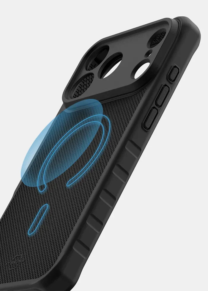iPhone 17 Pro, Itskins Hybrid Nylon Magsafe Case, Black