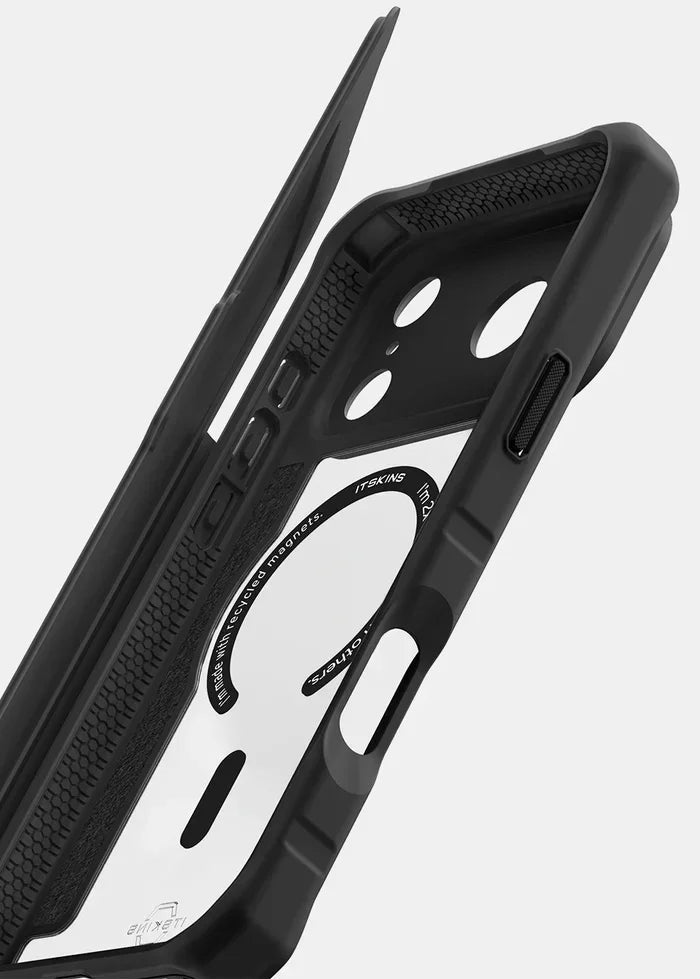 iPhone 17 Pro, Itskins Hybrid Folio Magsafe Book Case, Black