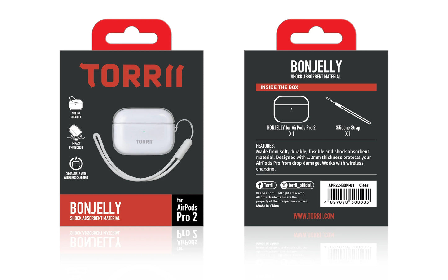 Airpod Pro 2 Torrii Bonjelly Case - Clear