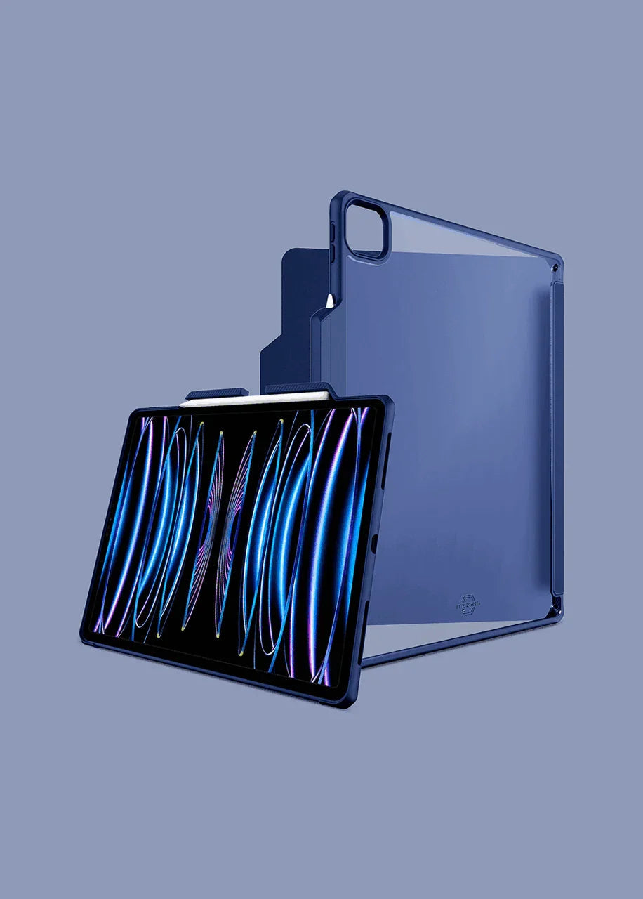 Itskins Hybrid Solid Folio Case iPad Pro 12.9 (5th & 6th Gen.) - Navy Blue