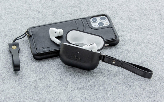 Airpod Pro Torrii Luxcraft Leather Case - Black