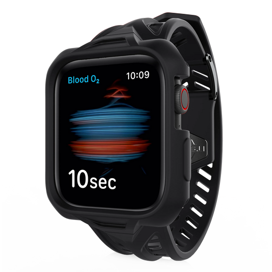 Apple Watch 42/44/45mm Itskins Spectrum Combo Belt And Case - Black