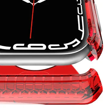 Apple Watch 44/45mm Itskins Spectrum Clear Case - Red