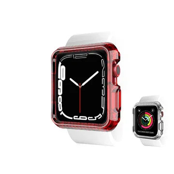 Apple Watch 44/45mm Itskins Spectrum Clear Case - Red