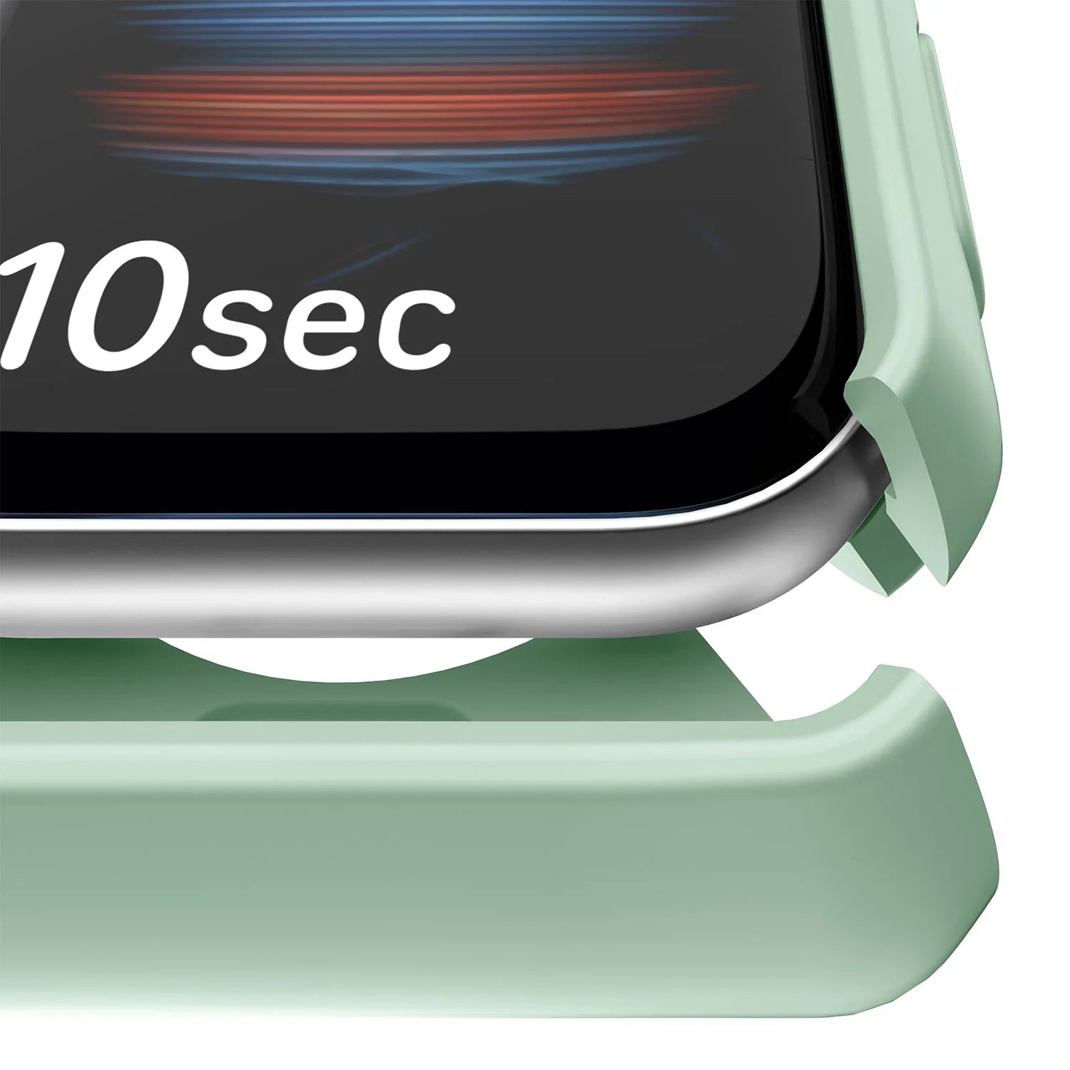 Apple Watch 44/45mm Itskins Spectrum Solid Case - Light Green & Black
