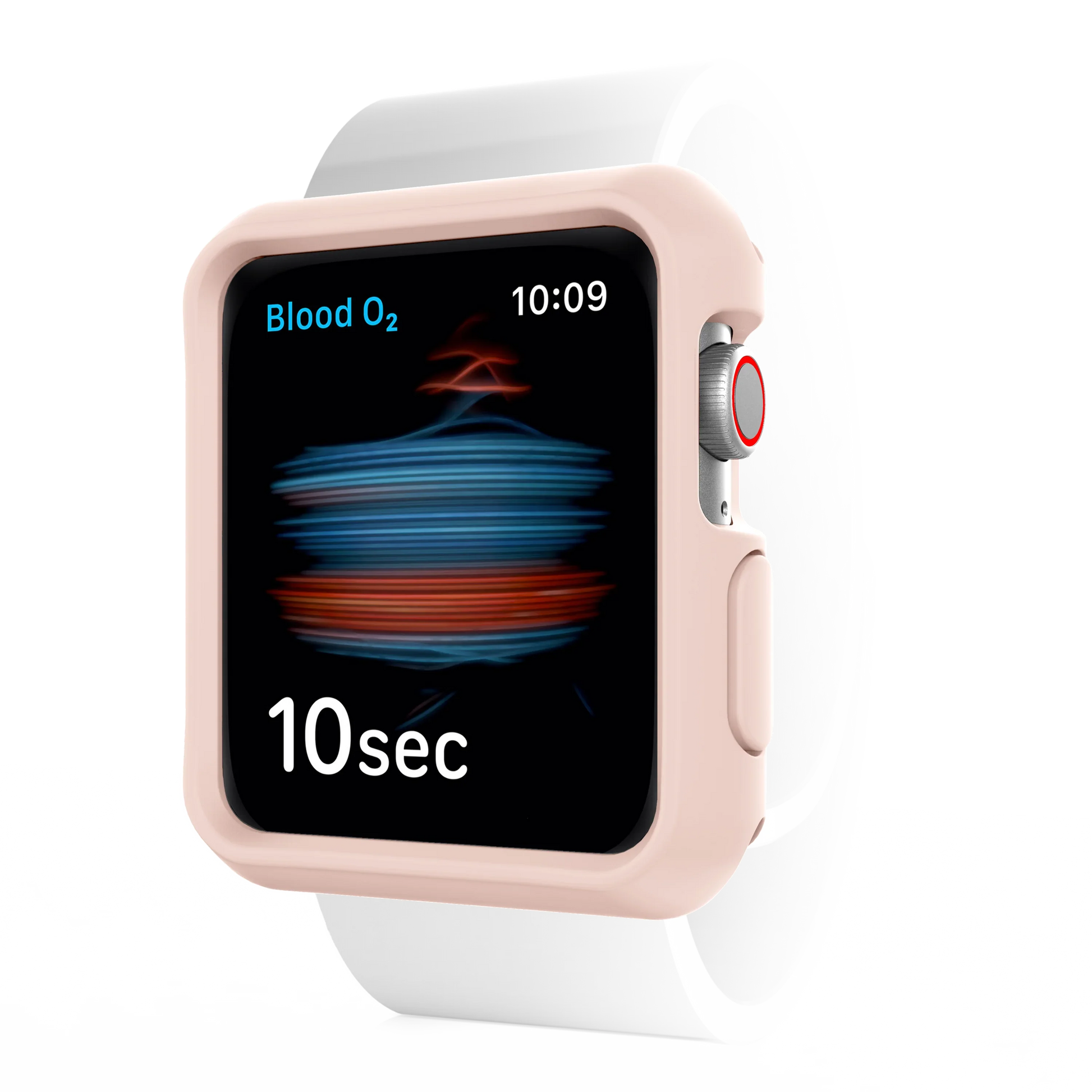 Apple Watch 44/45mm Itskins Spectrum Solid Case - Light Pink & Black