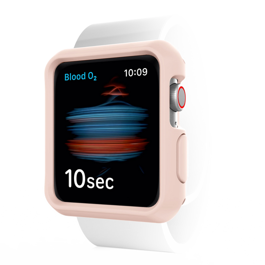 Apple Watch 44/45mm Itskins Spectrum Solid Case - Light Pink & Black