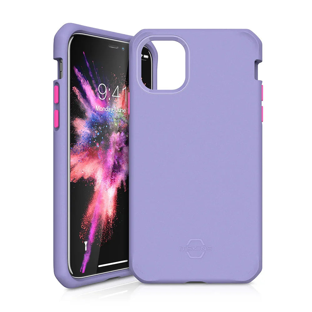 iPhone 11 Pro Itskins Supreme Solid Cover - Light Purple & Fushia