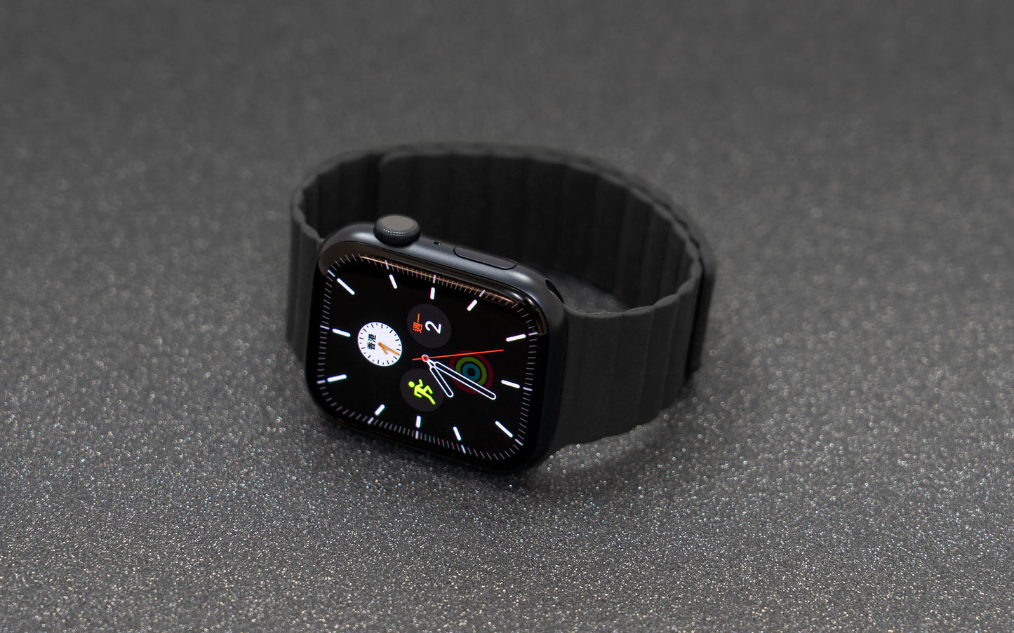 Apple Watch 49/46/45/44mm Torrii Saturn Silicone Magnetic Belt - Black