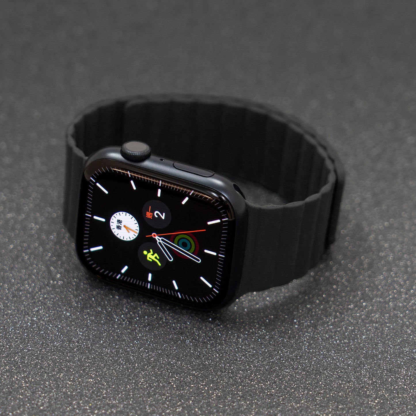 Apple Watch 49/46/45/44mm Torrii Saturn Silicone Magnetic Belt - Black