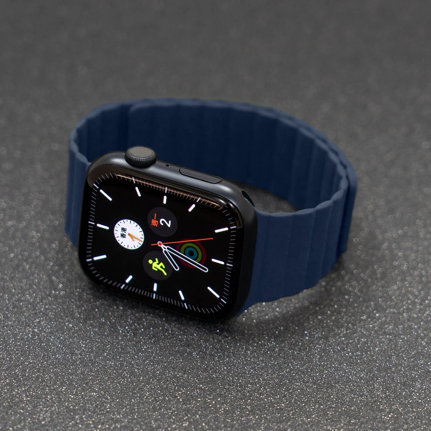 Apple Watch 49/46/45/44mm Torrii Saturn Silicone Magnetic Belt - Navy