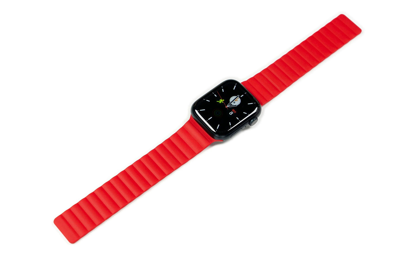 Apple Watch 49/46/45/44mm Torrii Saturn Silicone Magnetic Belt - Red