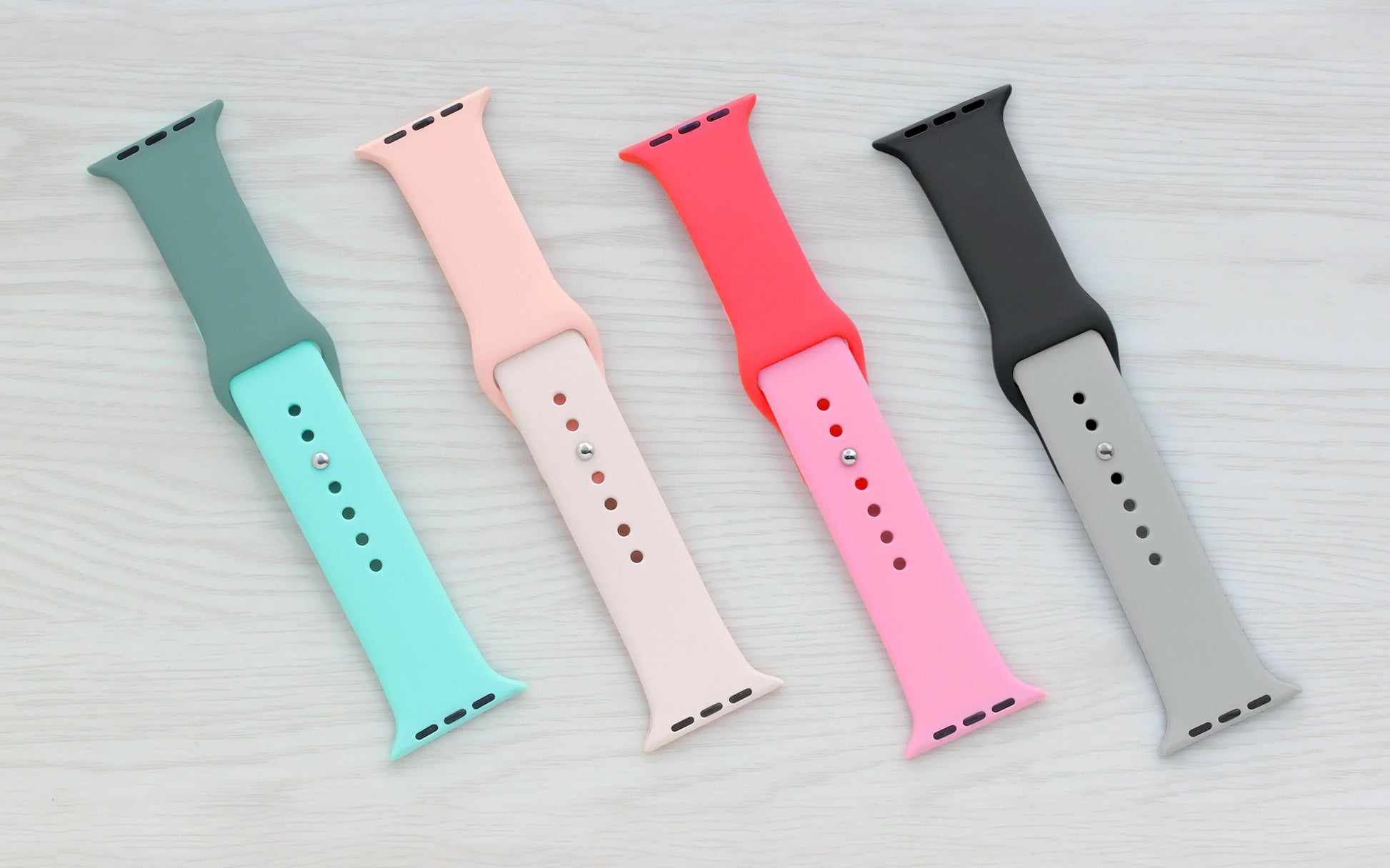 Apple Watch 49/46/45/44mm Torrii Silicone Mix Watch Belt - Dark Green/Aqua Blue