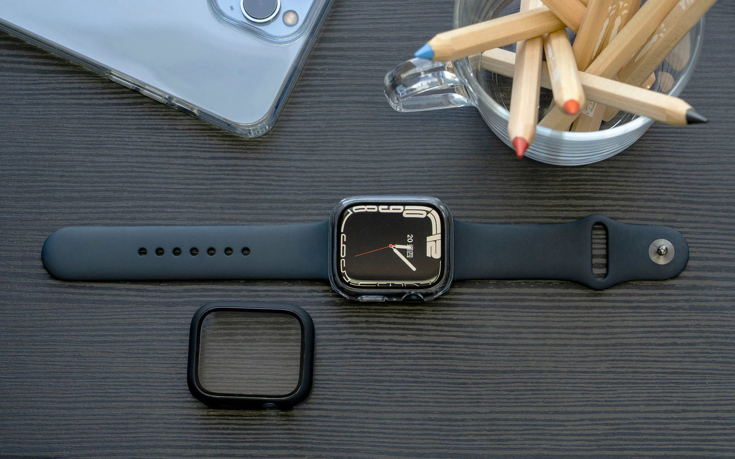 Apple Watch 44/45mm Torrii Torero Bumper Case + Screen Protector - Black