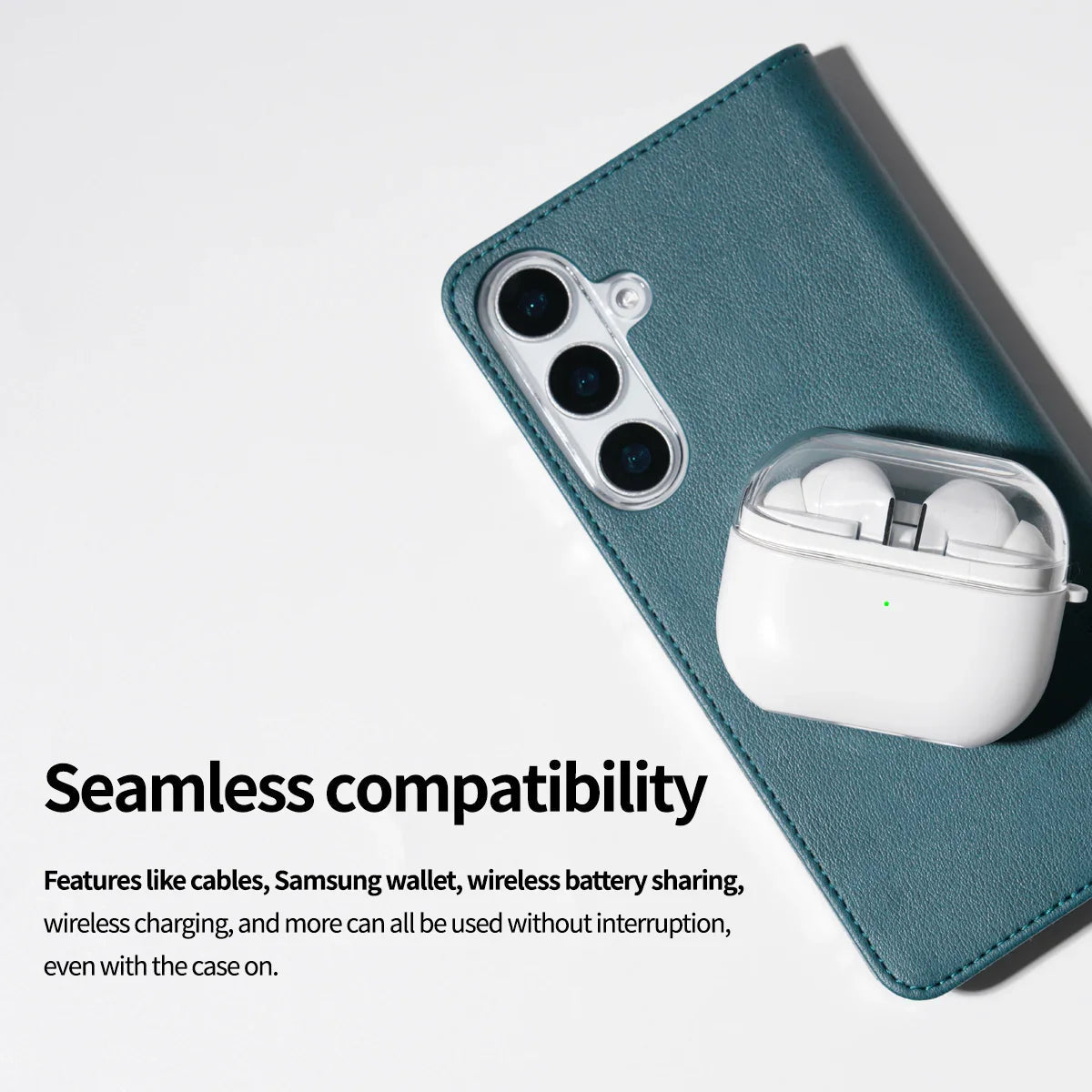 Araree Samsung S25 Plus Mustang Diary Case - Ash Blue