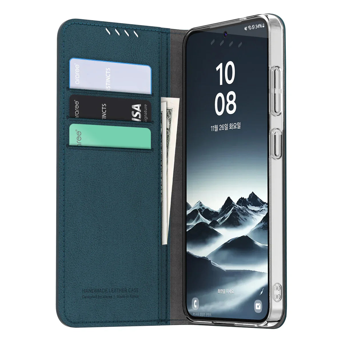 Araree Samsung S25 Plus Mustang Diary Case - Ash Blue