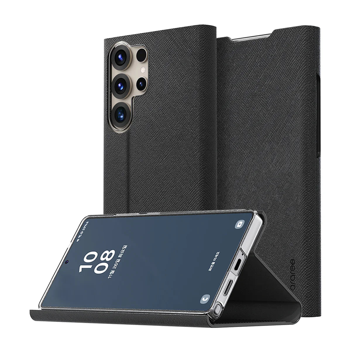 Araree Samsung S25 Ultra Bonnet Diary Case - Black