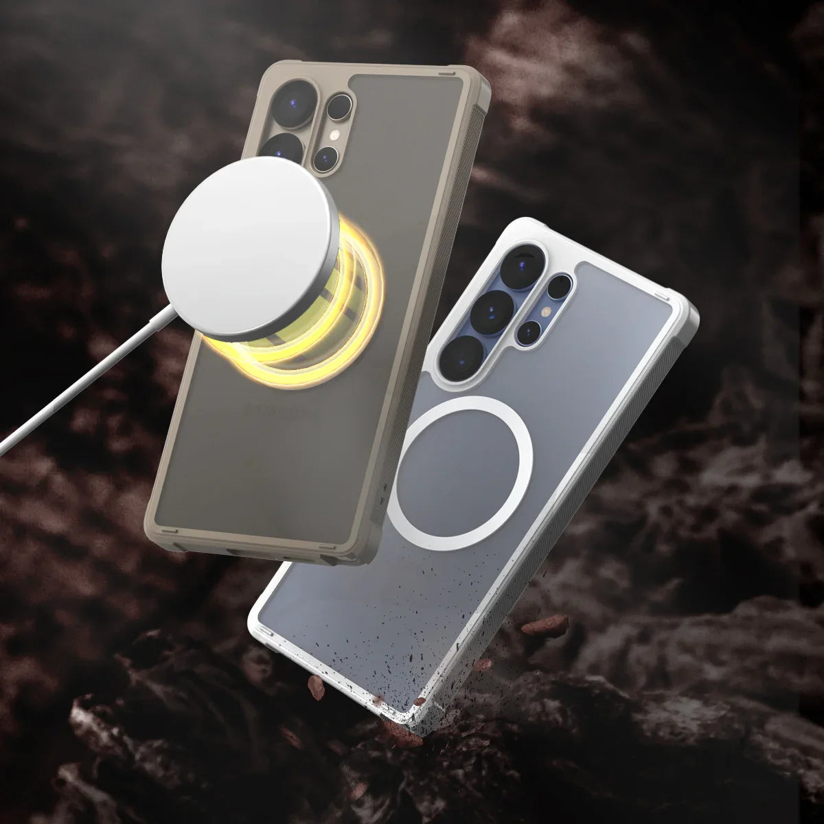 Araree Samsung S25 Ultra Duple Armor Magsafe Case - Stone Grey