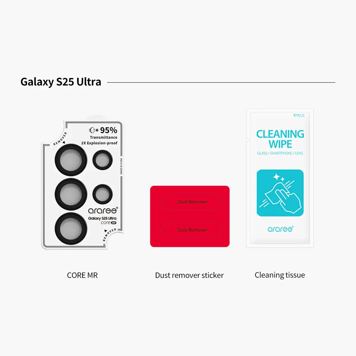 Araree Samsung S25 Ultra Metal Ring Camera Lens - Clear