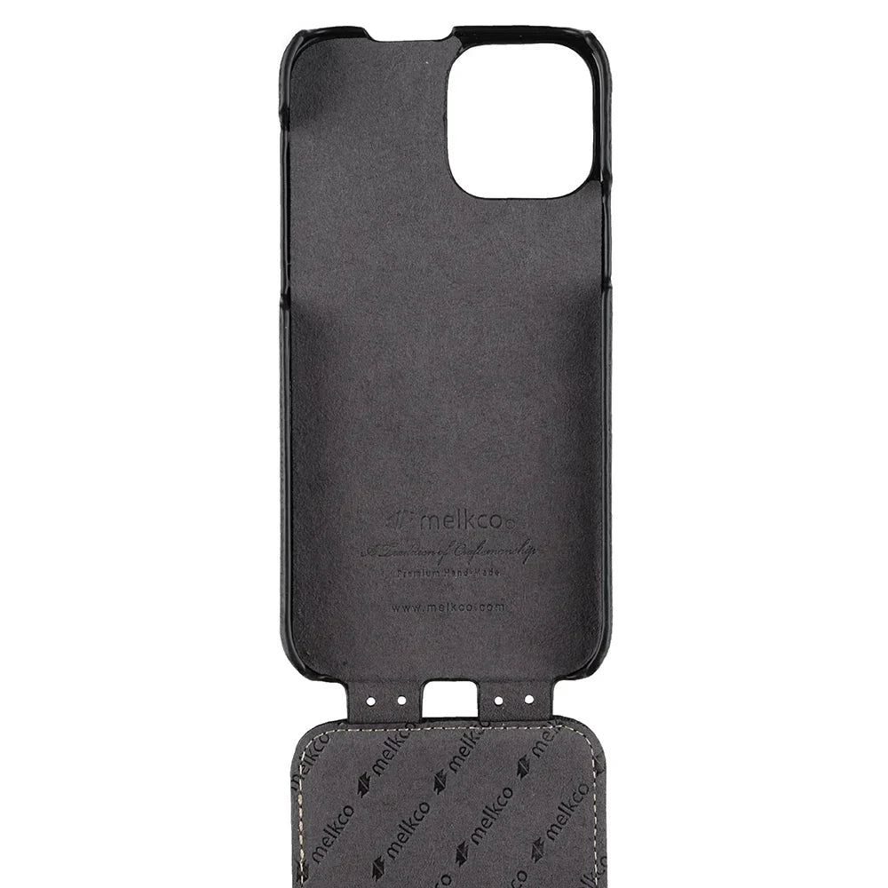 iPhone 12 Pro Max Melkco Jacka Premium Leather Cover- Black
