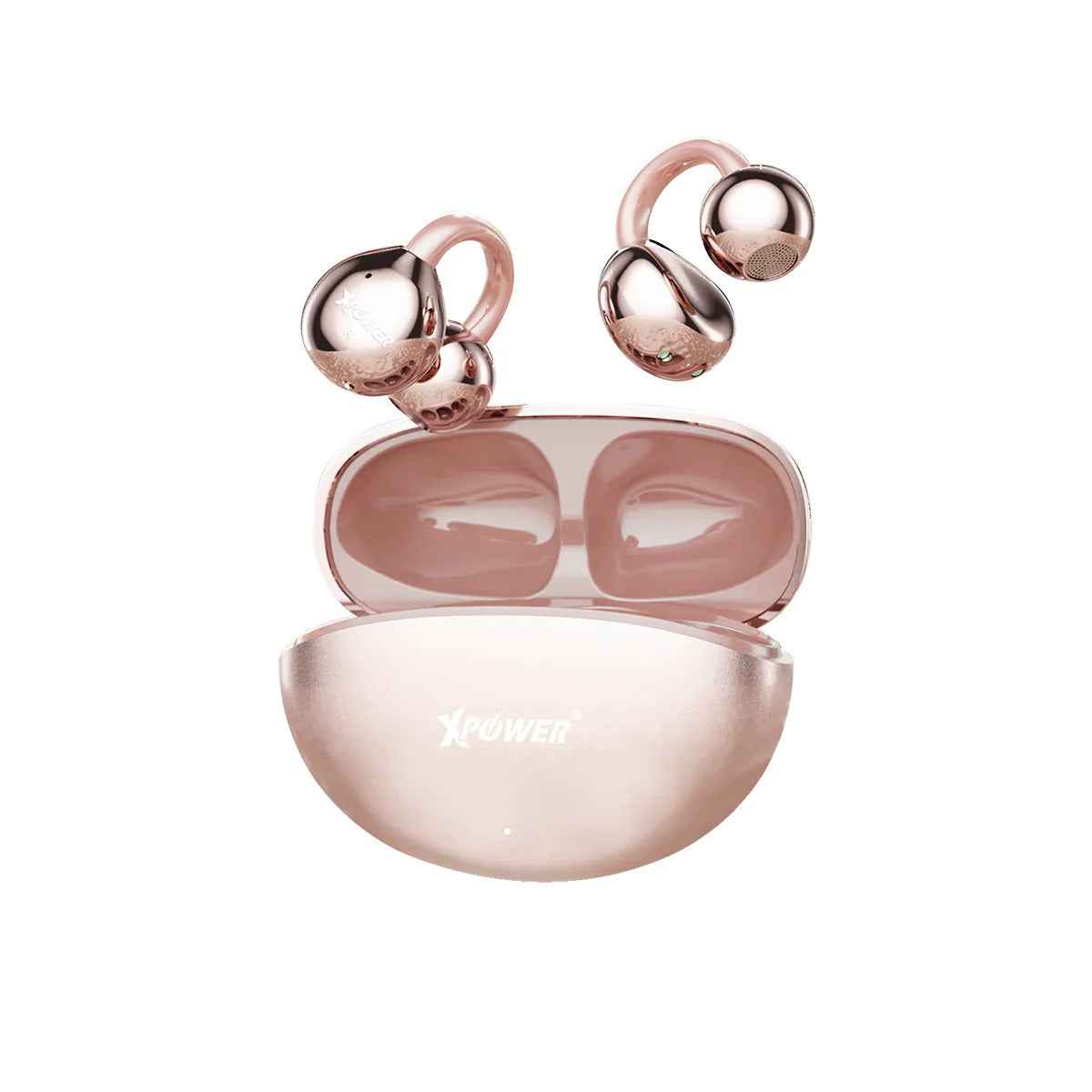 Xpower Powerclip Bluetooth Earphones, Rose Gold