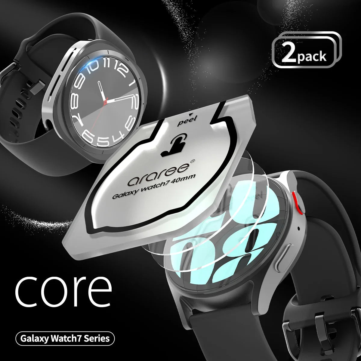 Araree Core Glass Galaxy Watch 7 Ultra Screen Protector (2 Pcs) - Clear