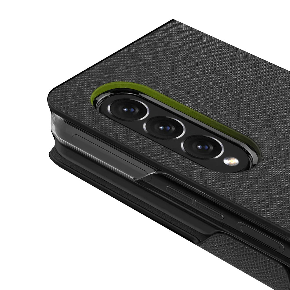 Samsung Z Fold 3 Araree Bonnet Diary Case - Black