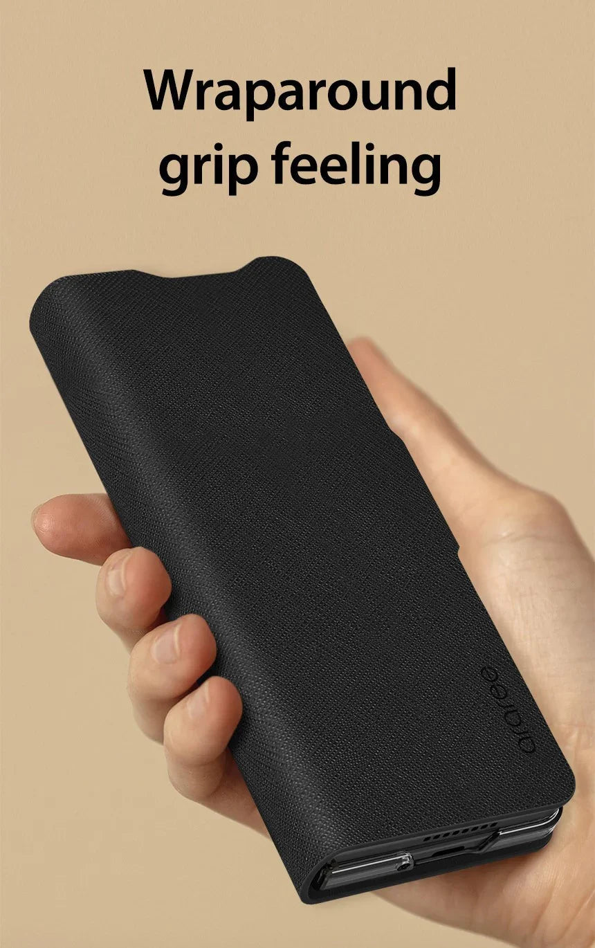 Samsung Z Fold 3 Araree Bonnet Diary Case - Black