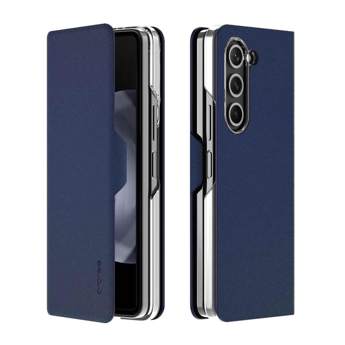 Araree Z Fold 5 Bonnet Diary Flip Case - Ash Blue