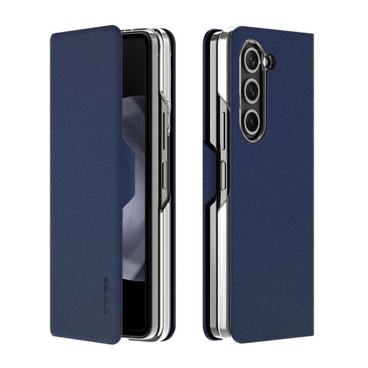 Araree Z Fold 5 Bonnet Diary Flip Case - Ash Blue