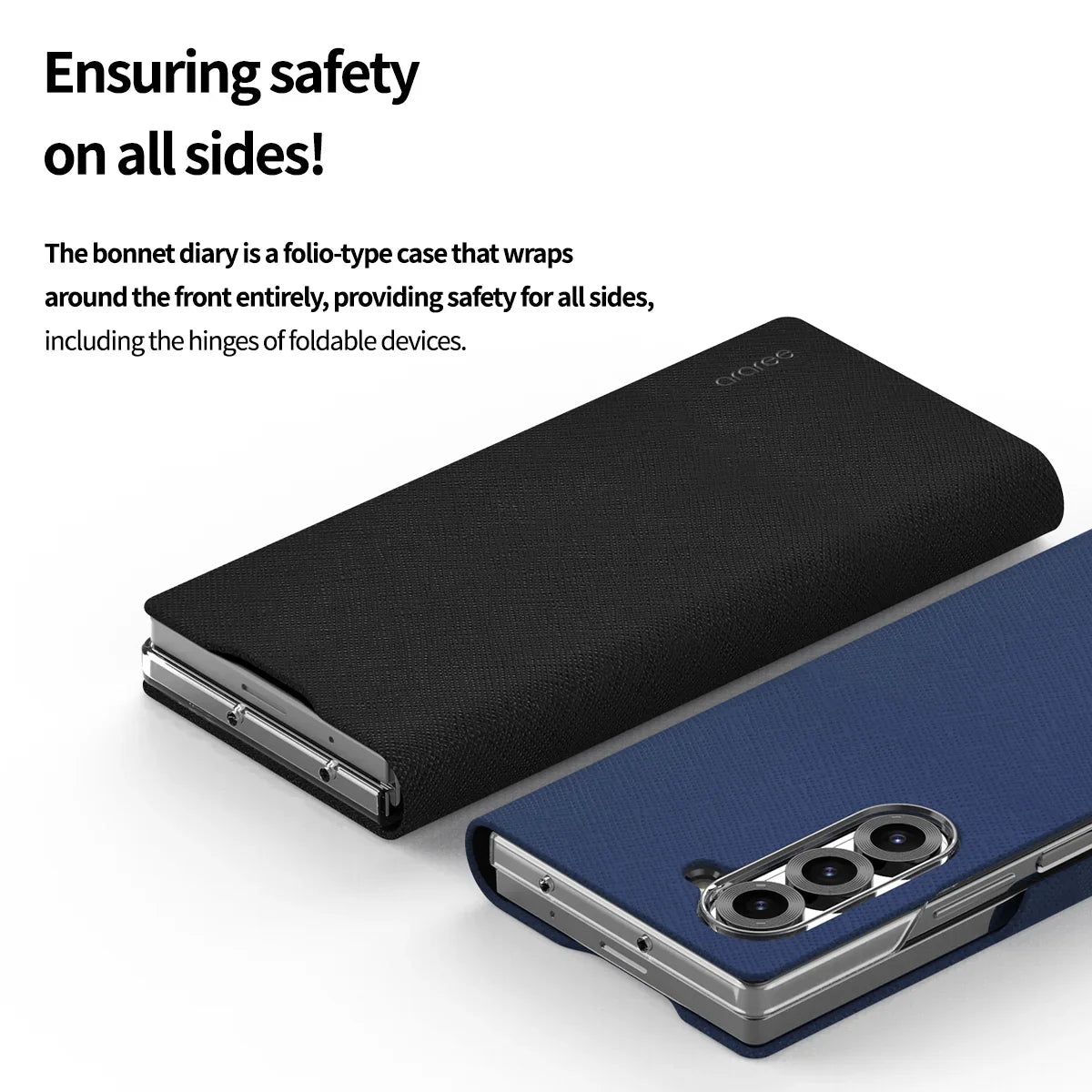 Araree Samsung Z Fold 6 Bonnet Diary Case - Blue