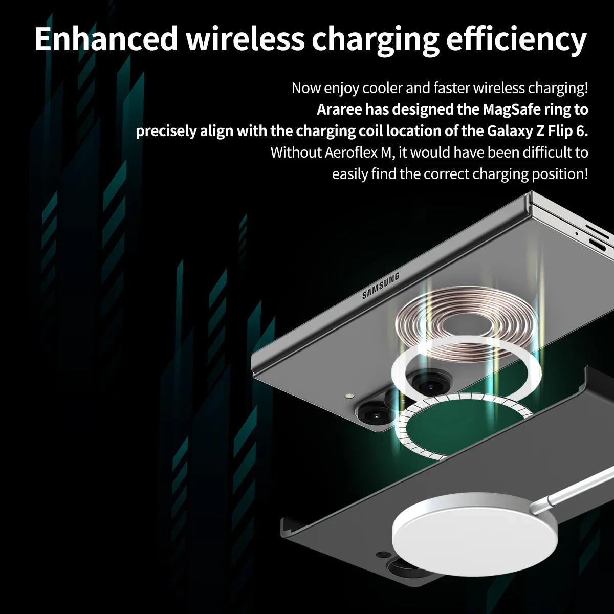 Araree Samsung Z Fold 6 Aero Flex Magsafe Case - Black