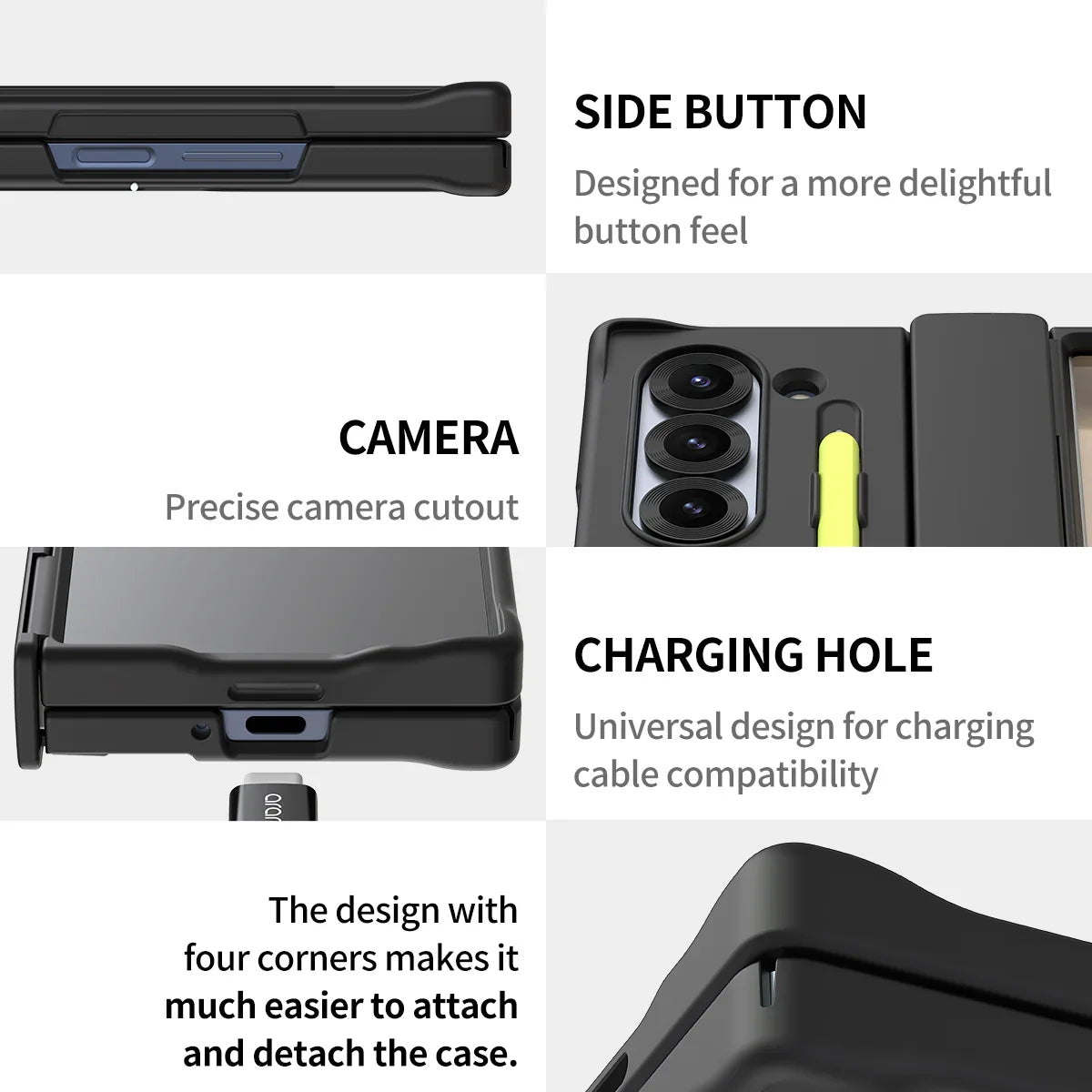 Araree Samsung Z Fold 6 Nukin 360 Stand + Pencil Slot Case - Black
