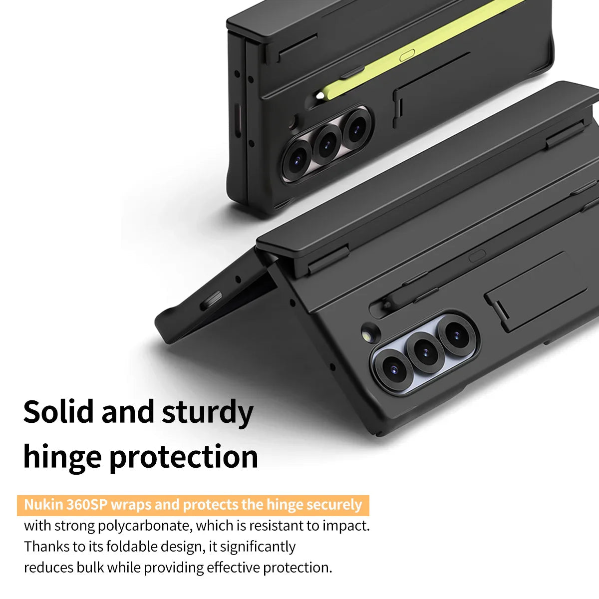 Araree Samsung Z Fold 6 Nukin 360 Stand + Pencil Slot Case - Black