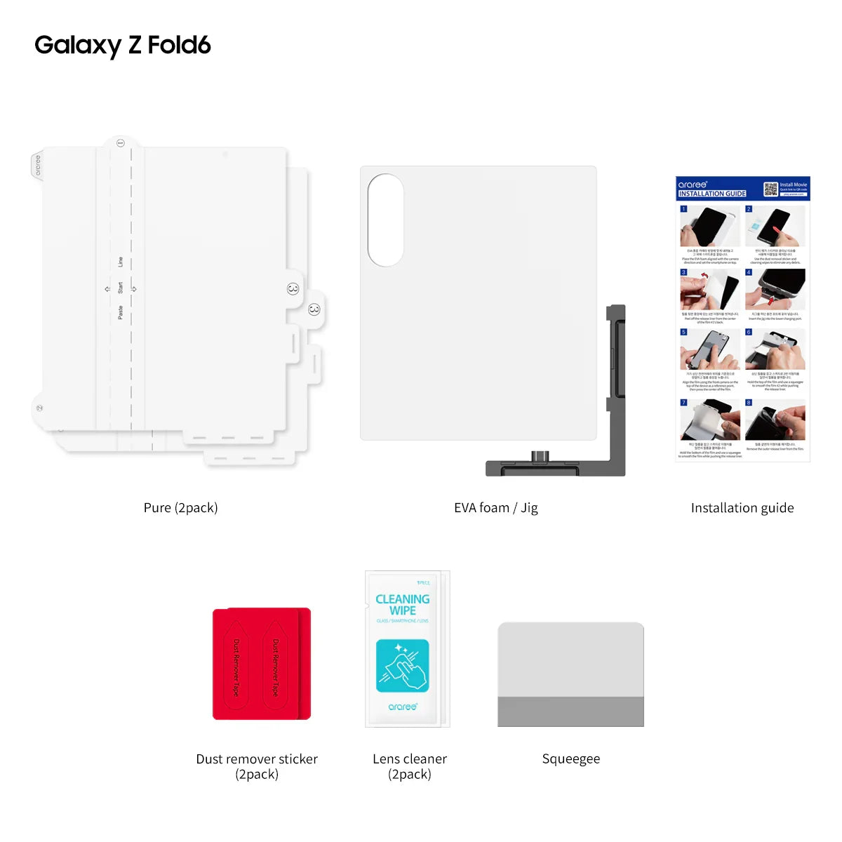 Araree Pure Galaxy Z Fold6 Film Inner Screen Protector - Clear