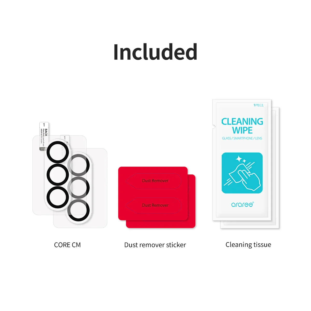 Samsung Z Fold7 Camera Araree Full Lens Protector - Clear (2Pcs)