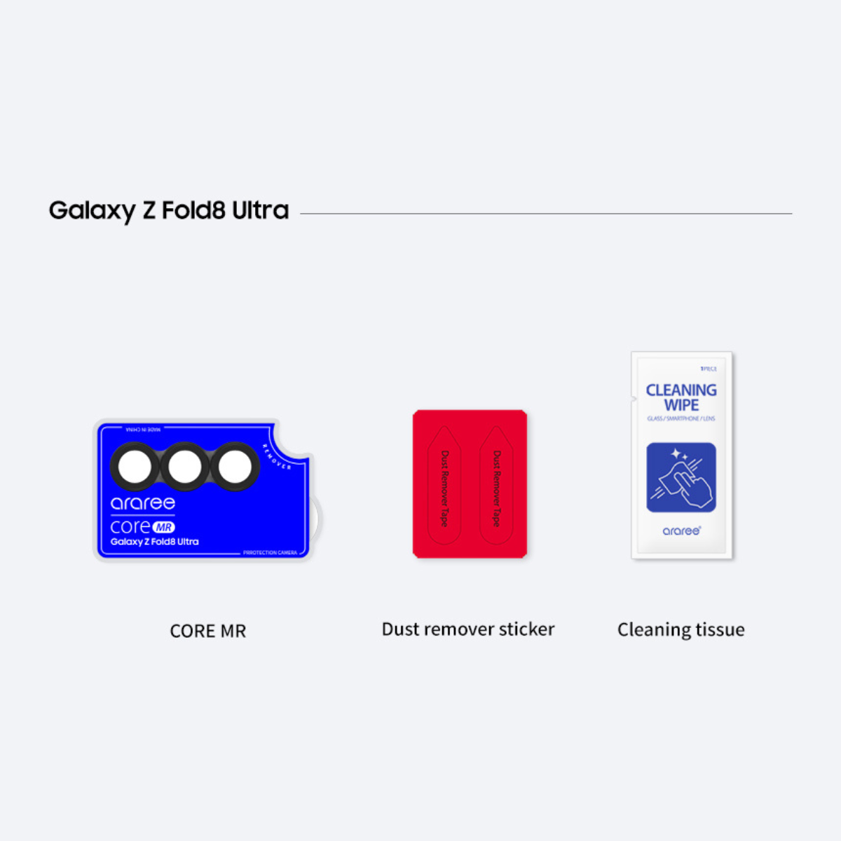 Samsung Z Fold8 Ultra, Araree Core Camera Metal Ring, Clear