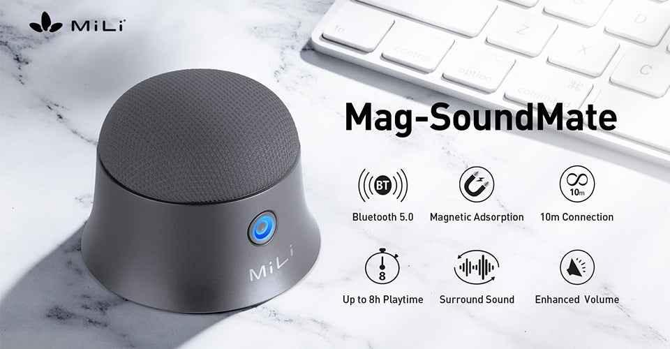 MiLi Mag Soundmate Mini MagSafe Bluetooth Speaker - Black