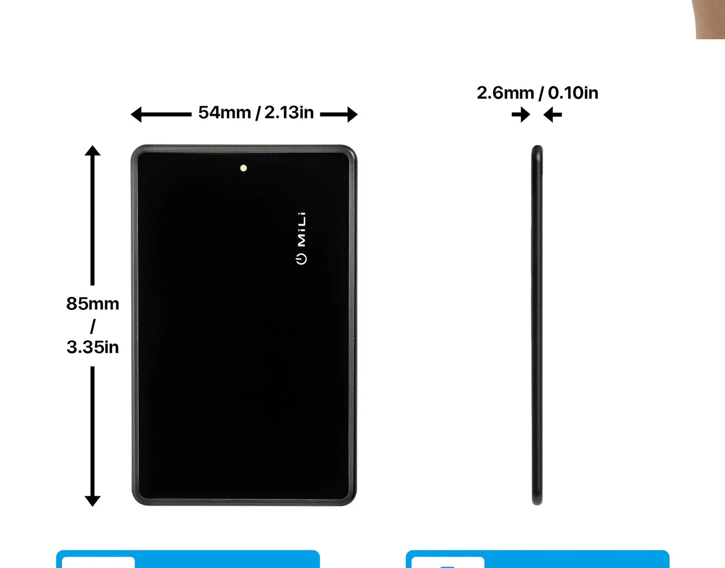 MiLi MiCard Anti Loss Wallet Card - Black