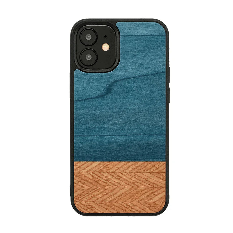 iPhone 12 / 12 Pro, Man & Wood Case - Denim