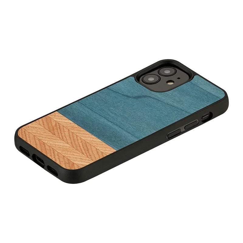 iPhone 12 / 12 Pro, Man & Wood Case - Denim
