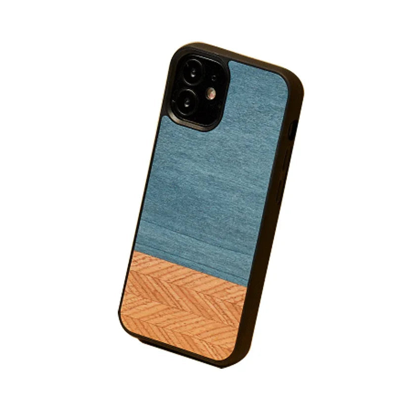 iPhone 12 / 12 Pro, Man & Wood Case - Denim