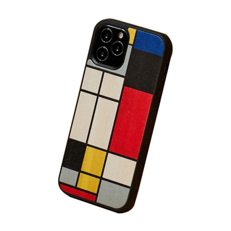 iPhone 12 / 12 Pro, Man & Wood Case - Mondrian Wood