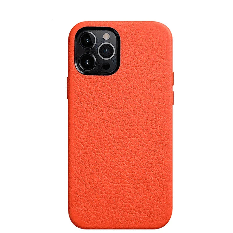 iPhone 12 Pro Max Melkco Premium Leather Cover - Orange