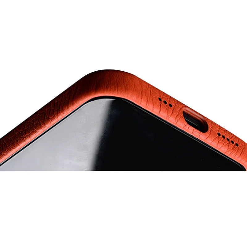 iPhone 12 Pro Max Melkco Premium Leather Cover - Orange