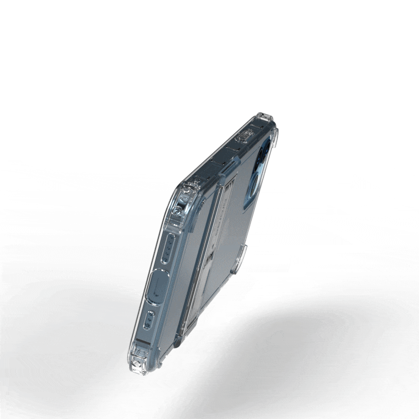 iPhone 12 Pro Max Araree Mach Stand Case - Glitter Clear